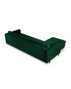 Yanis Wandelbares Ecksofa aus Samt für 5 Personen, flaschengrün, 280 x 170 x 80 cm