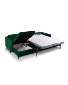 Yanis Wandelbares Ecksofa aus Samt für 5 Personen, flaschengrün, 280 x 170 x 80 cm