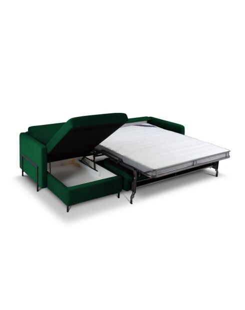 Yanis Wandelbares Ecksofa aus Samt für 5 Personen, flaschengrün, 280 x 170 x 80 cm