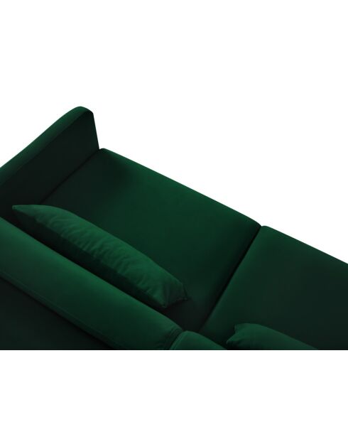 Yanis Wandelbares Ecksofa aus Samt für 5 Personen, flaschengrün, 280 x 170 x 80 cm