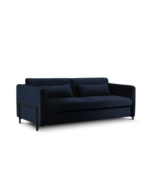 Yanis 3-Sitzer-Schlafsofa aus Samt, Königsblau, 202 x 102 x 80 cm
