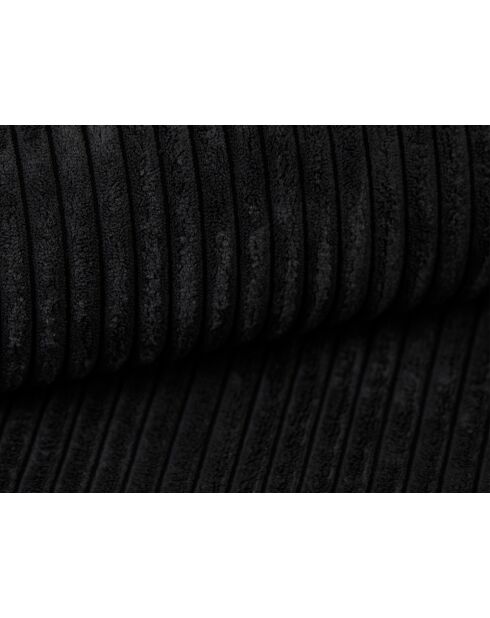 Cabrio-Ecksofa für 3 Personen, aus Kord, links, mit schwarzem Ribes-Kofferraum — 266 x 160 x 88 cm