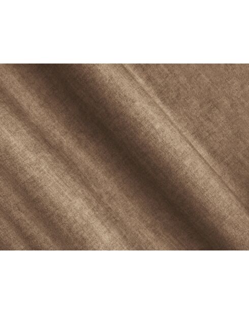 Ausziehbares 3-sitziges Ecksofa aus Samt links mit Truhe Ribes dunkelbeige - 266 x 160 x 88 cm