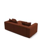 Cabrio-Ecksofa für 3 Personen, aus Kord, links, mit Kofferraum, Ribes, Terrakotta, 266 x 160 x 88 cm