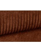 Cabrio-Ecksofa für 3 Personen, aus Kord, links, mit Kofferraum, Ribes, Terrakotta, 266 x 160 x 88 cm