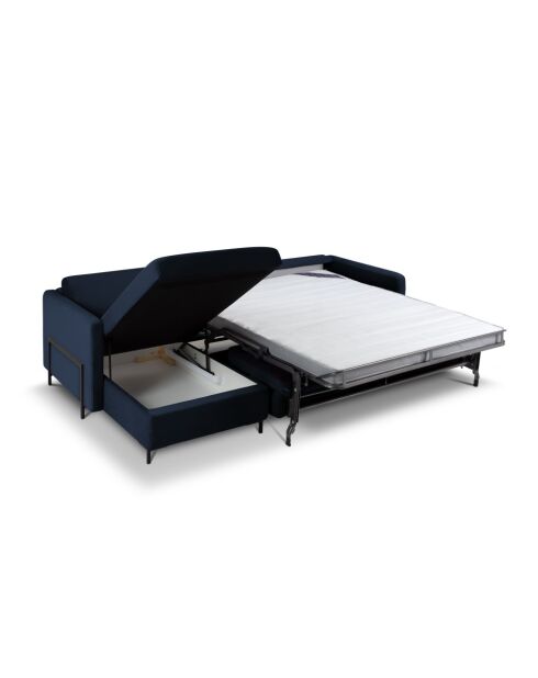 Yanis Ecksofa für 5 Personen, umwandelbar, Samt, rechts, Königsblau — 280 x 170 x 80 cm