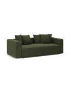 Canapé en velours convertible 3 places avec coffre Ribes vert - 242x104x88 cm