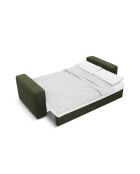 Canapé en velours convertible 3 places avec coffre Ribes vert - 242x104x88 cm