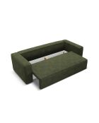 Canapé en velours convertible 3 places avec coffre Ribes vert - 242x104x88 cm