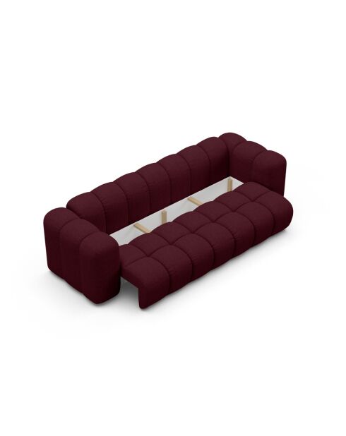 Astro 3-Sitzer-Schlafsofa mit Kofferraum, 253 x 102 x 70 cm, Burgunderrot
