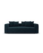 Ausziehbares 3-Sitzer-Sofa aus Samt mit Kofferraum Ribes Deep Petrol - 242x104x88 cm