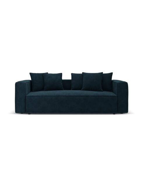 Ausziehbares 3-Sitzer-Sofa aus Samt mit Kofferraum Ribes Deep Petrol - 242x104x88 cm