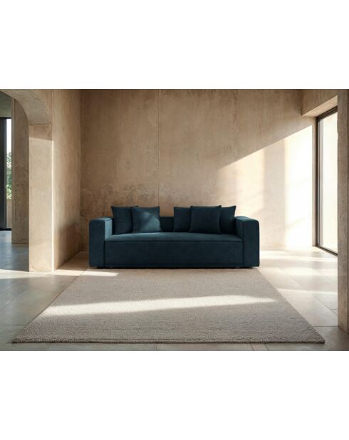 Ausziehbares 3-Sitzer-Sofa aus Samt mit Kofferraum Ribes Deep Petrol - 242x104x88 cm