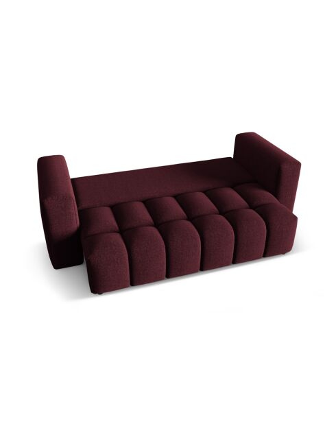 Lorella Bordeaux 3-Sitzer-Schlafsofa mit Kofferraum — 252x98x85 cm