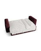 Lorella Bordeaux 3-Sitzer-Schlafsofa mit Kofferraum — 252x98x85 cm