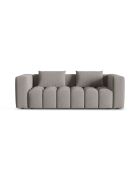 Lorella warmgraues 3-Sitzer-Schlafsofa mit Kofferraum - 252x98x85 cm