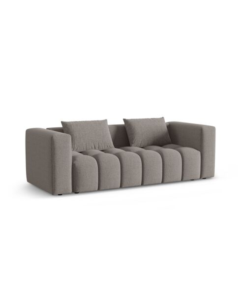Lorella warmgraues 3-Sitzer-Schlafsofa mit Kofferraum - 252x98x85 cm