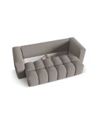 Lorella warmgraues 3-Sitzer-Schlafsofa mit Kofferraum - 252x98x85 cm