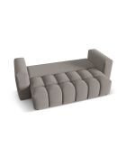 Lorella warmgraues 3-Sitzer-Schlafsofa mit Kofferraum - 252x98x85 cm