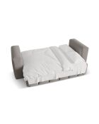 Lorella warmgraues 3-Sitzer-Schlafsofa mit Kofferraum - 252x98x85 cm