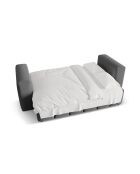 Canapé convertible 3 places avec coffre Lorella gris - 252x98x85 cm