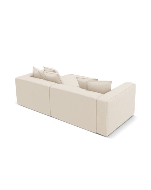 3-Sitzer-Ecksofa links mit Kofferraum Ribes hellbeige - 266x160x88 cm