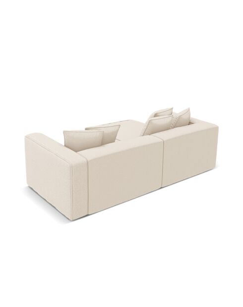 3-Sitzer-Ecksofa links mit Kofferraum Ribes hellbeige - 266x160x88 cm