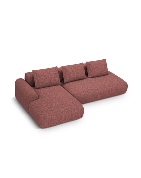 Orion 5-Sitzer-Ecksofa, umwandelbar, rechts, mit rotem Kofferraum, 275 x 142 x 84 cm