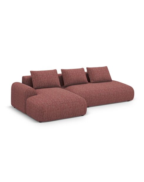 Orion 5-Sitzer-Ecksofa, umwandelbar, rechts, mit rotem Kofferraum, 275 x 142 x 84 cm