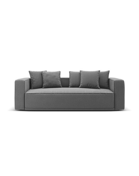 Ribes graues 3-Sitzer-Schlafsofa mit Kofferraum - 242x104x88 cm