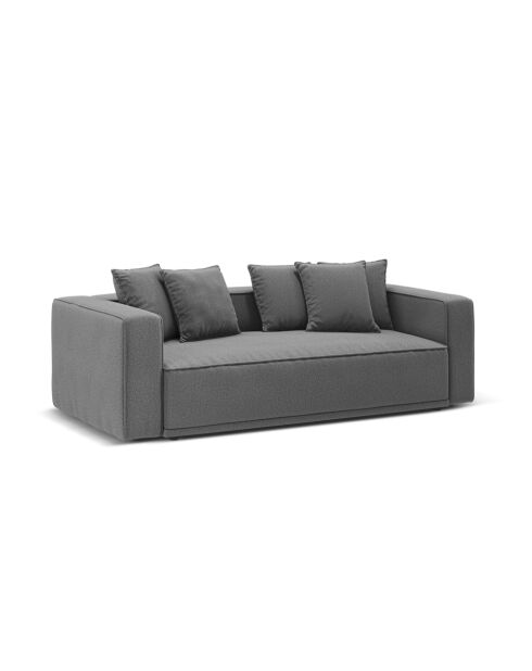 Ribes graues 3-Sitzer-Schlafsofa mit Kofferraum - 242x104x88 cm