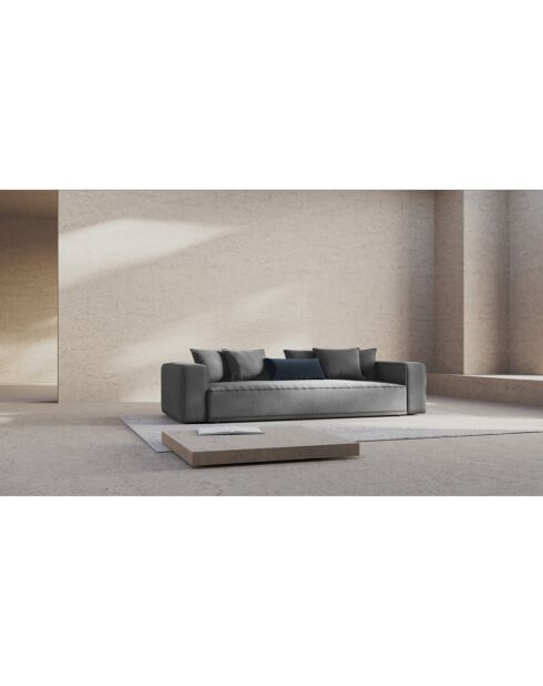 Ribes graues 3-Sitzer-Schlafsofa mit Kofferraum - 242x104x88 cm