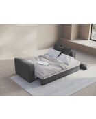Ribes graues 3-Sitzer-Schlafsofa mit Kofferraum - 242x104x88 cm