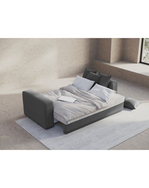 Ribes graues 3-Sitzer-Schlafsofa mit Kofferraum - 242x104x88 cm