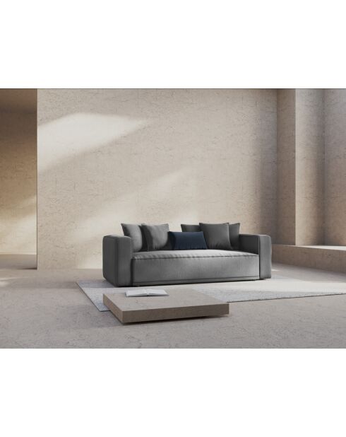 Ribes graues 3-Sitzer-Schlafsofa mit Kofferraum - 242x104x88 cm