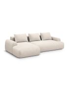 Orion Cabrio-Ecksofa für 3 Personen, links, mit Kofferraum, hellbeige — 275 x 142 x 84 cm