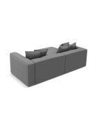 Sofá convertible de 3 plazas en esquina derecha con baúl Ribes gris - 266x160x88 cm