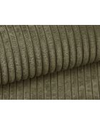 3-zits converteerbare corduroy linkerhoekbank met ribes groene kofferbak - 266x160x88 cm