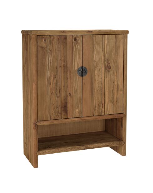 Sandy Kommode aus recyceltem Kiefernholz, 2 Türen, 1 Nische, 100 x 45 x 130 cm