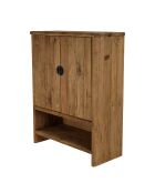 Sandy dressoir met 2 deuren en 1 nis in gerecycled grenenhout - 100x45x130 cm
