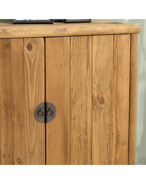 Sandy dressoir met 2 deuren en 1 nis in gerecycled grenenhout - 100x45x130 cm