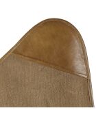 Silla Butterfly de lona y piel - 78x81x92 cm