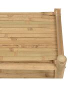 Etagère 3 niveaux et porte-serviettes en bambou - 69x36x187 cm