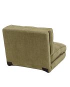 Sillón convertible de 1 plaza de tela verde - 74x87x64 cm