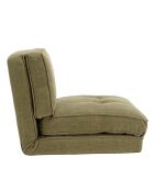 Sillón convertible de 1 plaza de tela verde - 74x87x64 cm