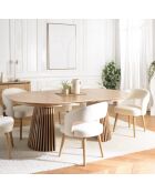 Tavolo da pranzo rotondo in rovere naturale - 120x120x75 cm