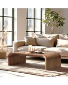 Strakke salontafel in mindi hout - 140x80x 40,5cm