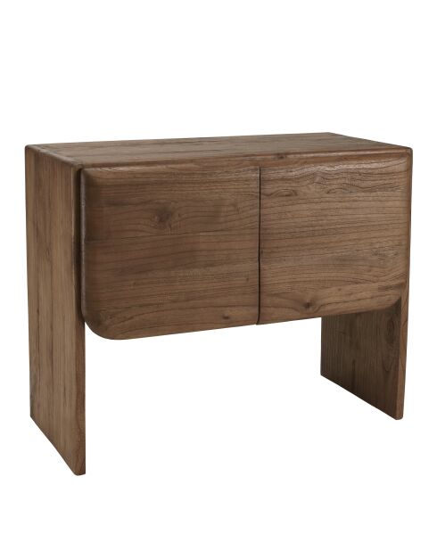 Buffet 2 portes en bois de mindi - 100x 47.5 x 80.5cm