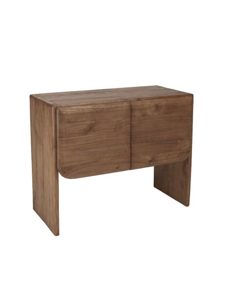 Buffet 2 portes en bois de mindi - 100x 47.5 x 80.5cm