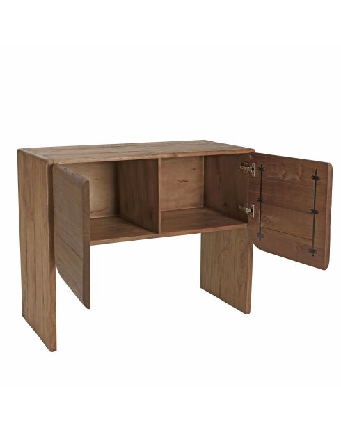 Buffet 2 portes en bois de mindi - 100x 47.5 x 80.5cm